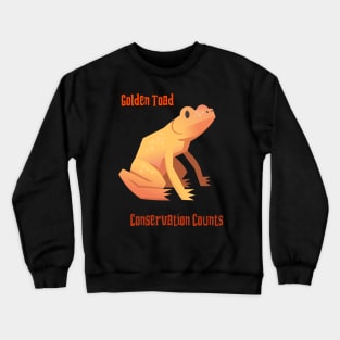 golden toad, conservation counts Crewneck Sweatshirt